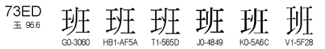 U+73ED